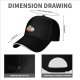 Black baseball cap with cute breakfast food character print