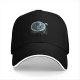 Black Baseball Cap With Cosmic Fetus In Bubble Graphic Design
