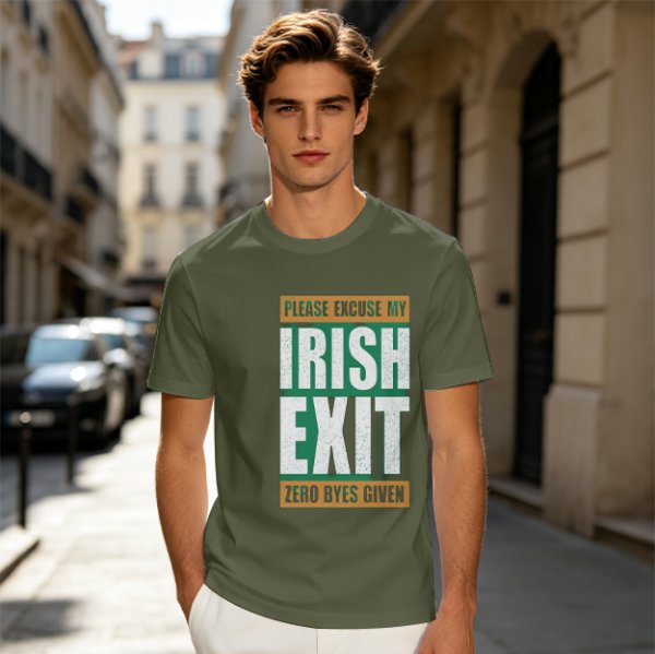 Irish Exit Funny St. Patrick's Day T-Shirt Design