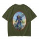 Olive T-Shirt Featuring Skeletor Holding His Havoc Staff