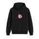 Black hoodie with cute pink Kirby graphic print