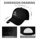 Black baseball cap with glitch-style Maleficent graphic print