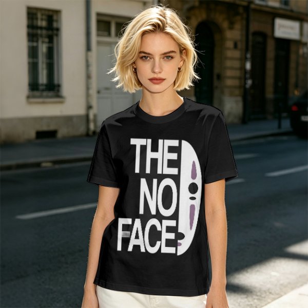 Olive T-shirt with The No Face graphic print