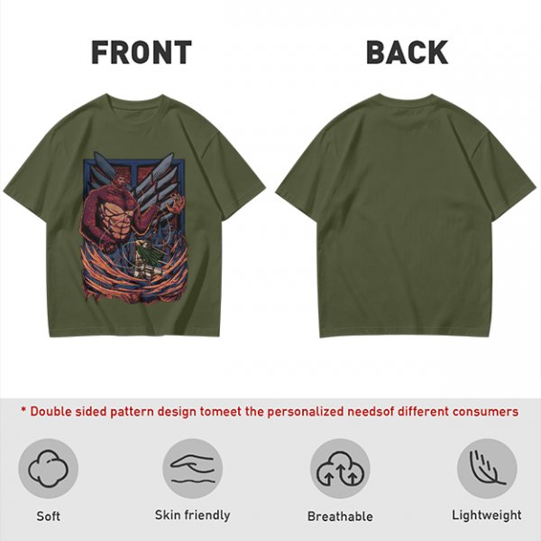 Attack on Titan Beast Titan vs Scout Levi Graphic T-Shirt