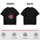 Olive T-Shirt With Swirled Heart Fruit Graphic Print