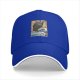 Black Baseball Cap with Japanese Wave and Ship Art Print