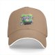 Black baseball cap with neon skull juice box graphic