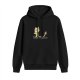 Black Hoodie With Cute Mummy Cat Graphic Design