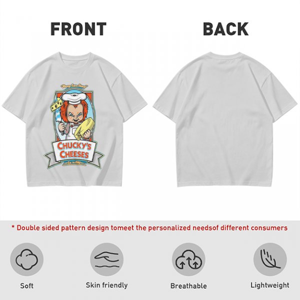 Chucky's Cheeses Horror Themed Graphic T-Shirt