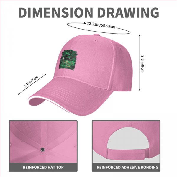 Black Baseball Cap With Anime Swordsman Green Graphic Print