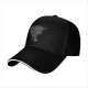 Black baseball cap with stacked cat graphic and 'FREE' text