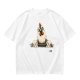 Olive T-Shirt With Surprised Peeking Chicken Graphic And Me? Text