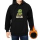 Black hoodie with grumpy dinosaur 'Today I'm a Grumpysaurus' print