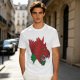 Olive T-Shirt With Fierce Armored Beast Head Graphic