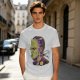 Olive T-Shirt with Frankenstein Monster Portrait Print