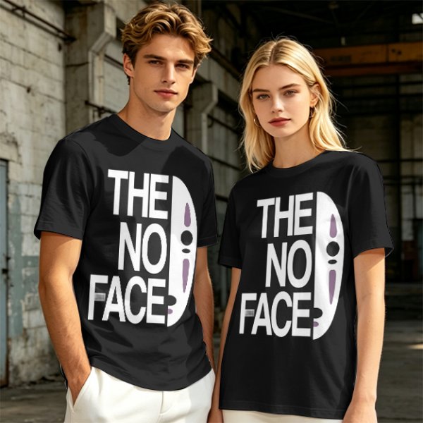 Olive T-shirt with The No Face graphic print