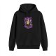 Black hoodie with 'Make Some Noise' cat graphic print