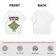 Olive green t-shirt with cartoon apple lifting dumbbells and 'Working on my core' text
