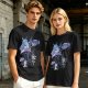 Olive T-Shirt with Whimsical Fantasy Creature and Character Print