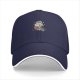 Black baseball cap with cute cartoon girl and cats graphic