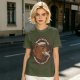 Olive t-shirt with bear captain fishing pun graphic