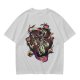 Olive Graphic Tee With Surreal Fantasy Creature Art Print