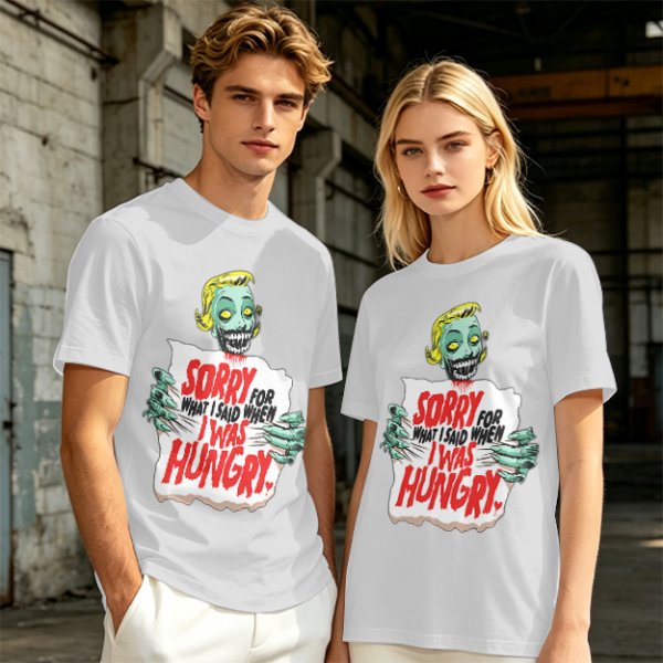 Zombie Sorry For What I Said When Hungry Graphic T-Shirt