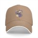 Black baseball cap with spooky fox and pumpkin coffee cup print