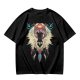 Olive Green T-Shirt With Fantasy Forest Spirit Graphic Print