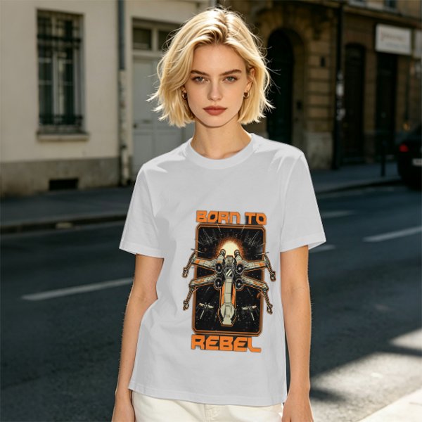 Born To Rebel X-Wing Starfighter Graphic T-Shirt