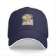 Black baseball cap with sleeping dreamer graphic print
