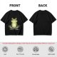 Olive T-Shirt With Meditating Frog Graphic Print