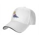 Black Baseball Cap With Watercolor Moon And Silhouette Art Print