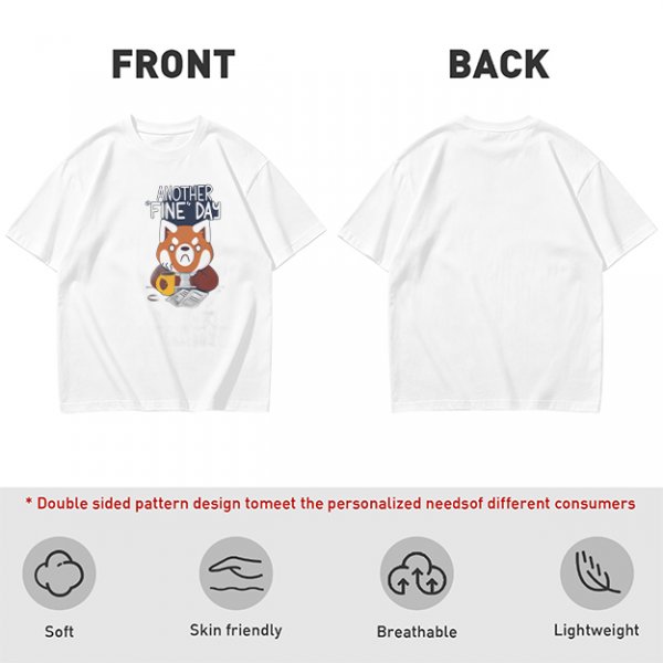 Olive T-Shirt With Another Fine Day Red Panda Coffee Print