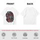 Olive T-Shirt With Dark Fantasy Skull And Monster Graphic Print
