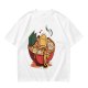 Olive T-Shirt With Cute Ramen Bowl Graphic Print