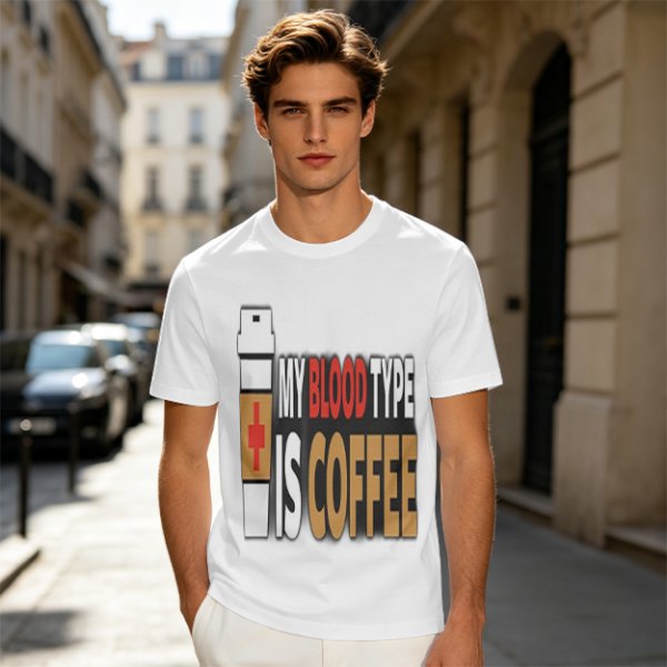 My Blood Type Is Coffee Graphic Tee