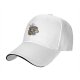 Black Baseball Cap With Floral Cat Head Art Print