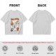 Olive green graphic t-shirt with slow foods animal fast food mashup print