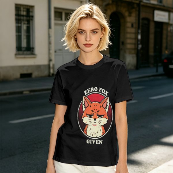 Olive T-Shirt With Zero Fox Given Grumpy Fox Graphic Print