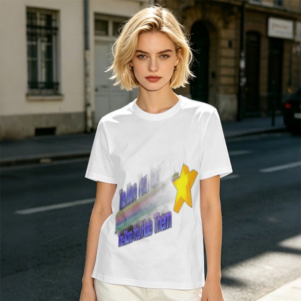 Olive Graphic T-Shirt With Star And Rainbow Text Design