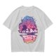 Olive T-Shirt With Fantasy Silhouette Group Art Print