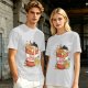 Olive T-Shirt with Capybara in Cup Noodle Graphic Print