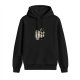 Black Hoodie With Raccoon And Trash Can Graphic Print