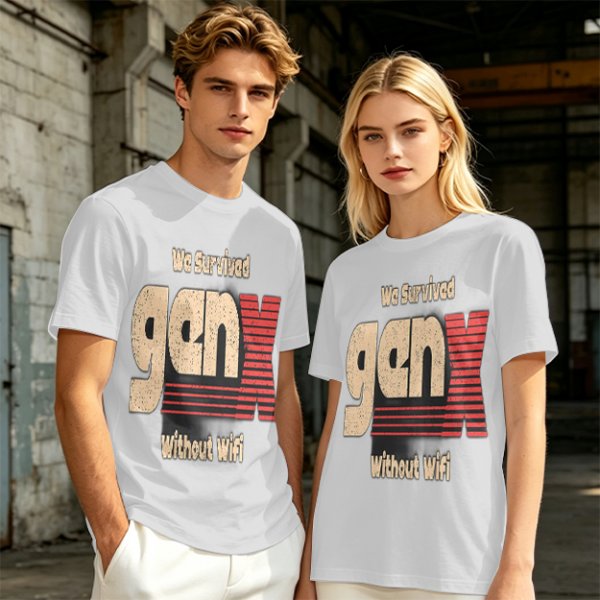 Gen X We Survived Without Wifi Graphic T-Shirt
