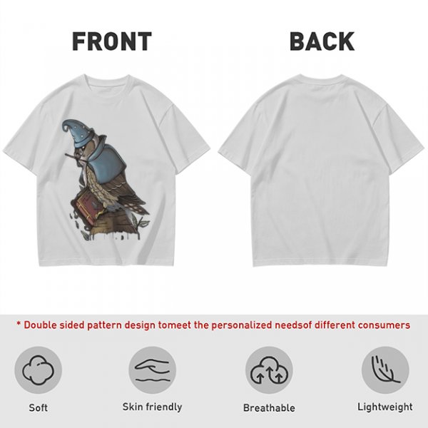 Owl Wizard With Spell Book Graphic Tee