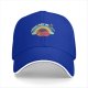 Black baseball cap with sleeping bear rainbow graphic and text