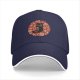 Black Baseball Cap with Cute Black Cat and Candy Print