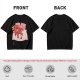 Olive T-Shirt With Cute Red Imp Yawning On Pillows Print