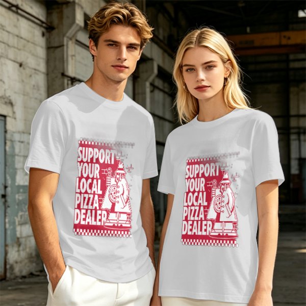 Support Your Local Pizza Dealer Graphic Olive T-Shirt